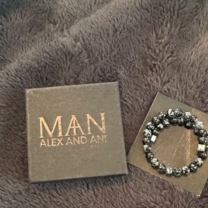Alex and Ani Men's Dark Beaded Bracelet- new